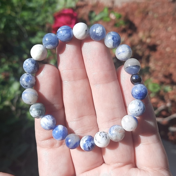 Sodalite 8mm Bracelet - Picture 1 of 5